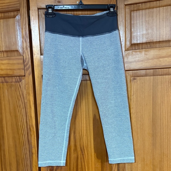 lululemon athletica Pants - Lululemon Athletica Striped Capri Leggings